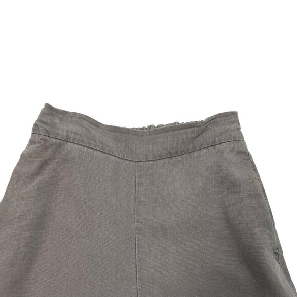 J. Crew Point Sur Linen Blend Cropped Wide Legs Pants Lilac Gray size 0 Petite - Picture 3 of 7